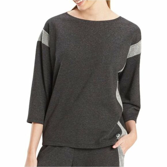 Josie Natori 3/4 Sleeve Crew Neck Active WearTop Sz Med - Picture 1 of 10